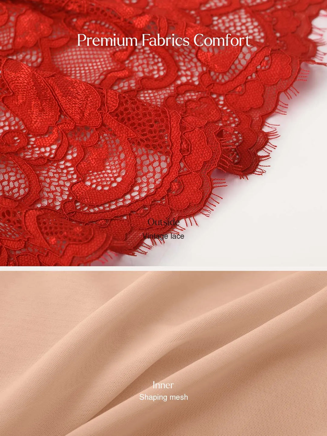 Popilush® Shapewear Deep V Ruffle Lace Long Sleeve Bodysuit