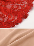 Popilush® Shapewear Deep V Ruffle Lace Long Sleeve Bodysuit