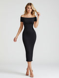 Popilush® Shapewear Eco-Friendly Off Shoulder Seamless Dress