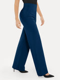 Popilush® Business Casual Pants Shapewear Executive High Waisted Wide-Leg Ponte Pants