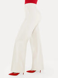 Popilush® Business Casual Pants Shapewear Executive High Waisted Wide-Leg Ponte Pants