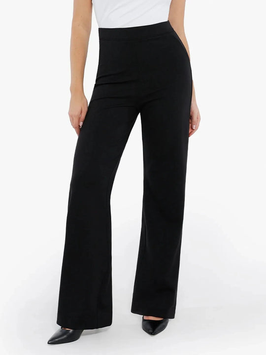 Popilush® Business Casual Pants Black / XS Shapewear Executive High Waisted Wide-Leg Ponte Pants
