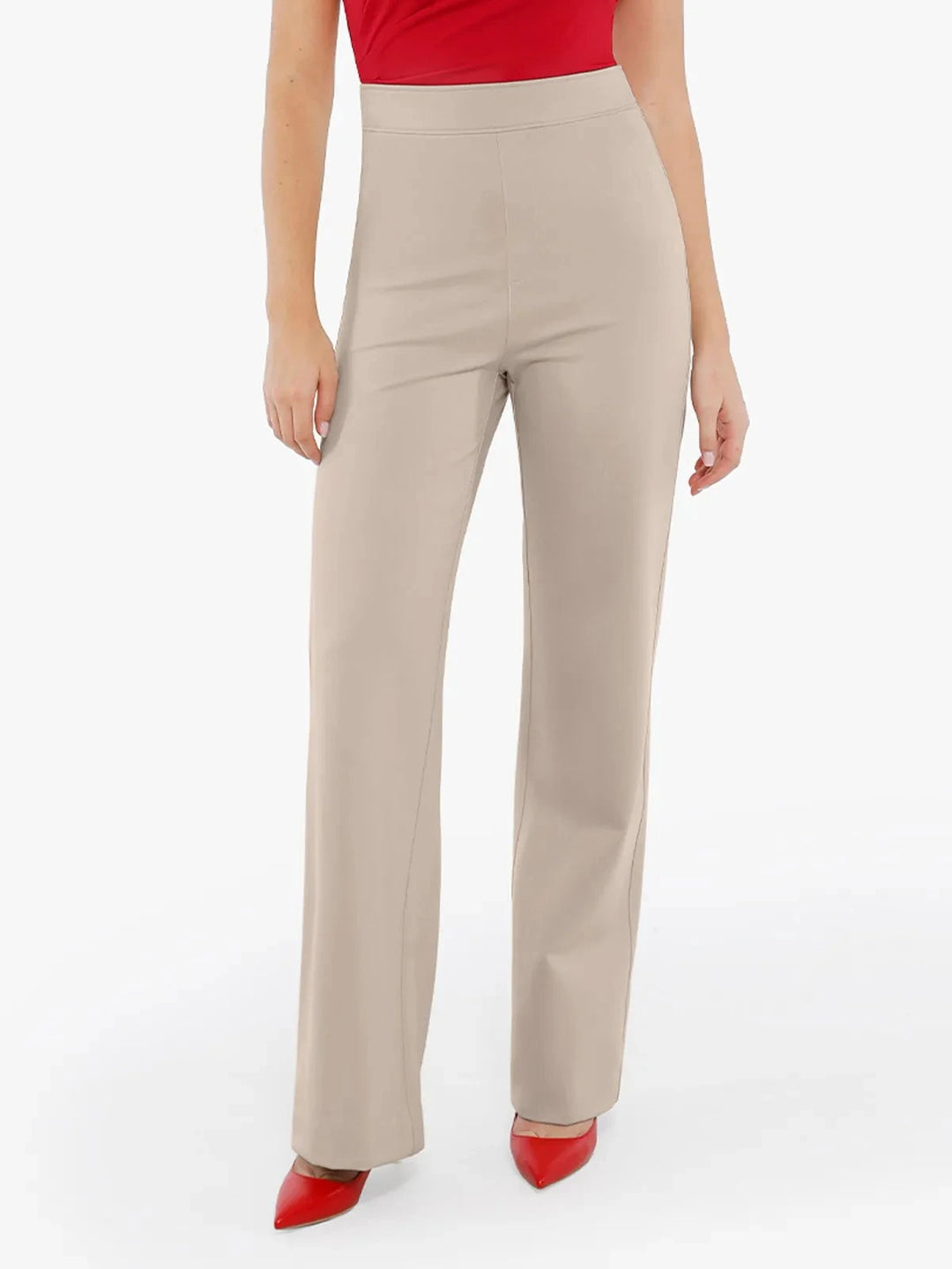 Shapewear Executive High Waisted Wide-Leg Ponte Pants – Popilush