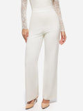 Popilush® Business Casual Pants White / XS Shapewear Executive High Waisted Wide-Leg Ponte Pants