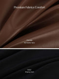 Popilush® Shapewear Faux Leather Draped Lace Mini Dress