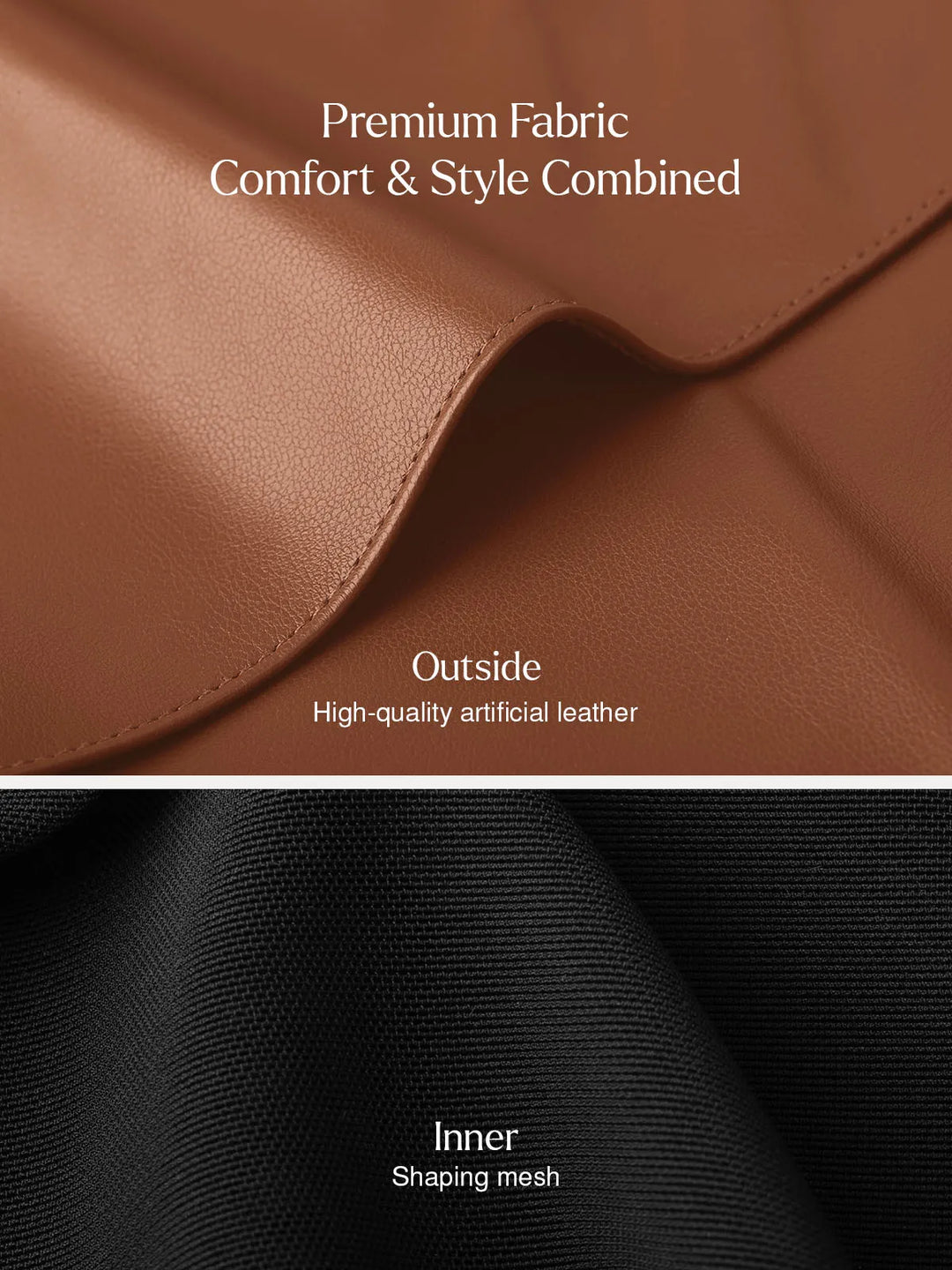 Popilush® Shapewear Faux Leather High-Waisted Skort