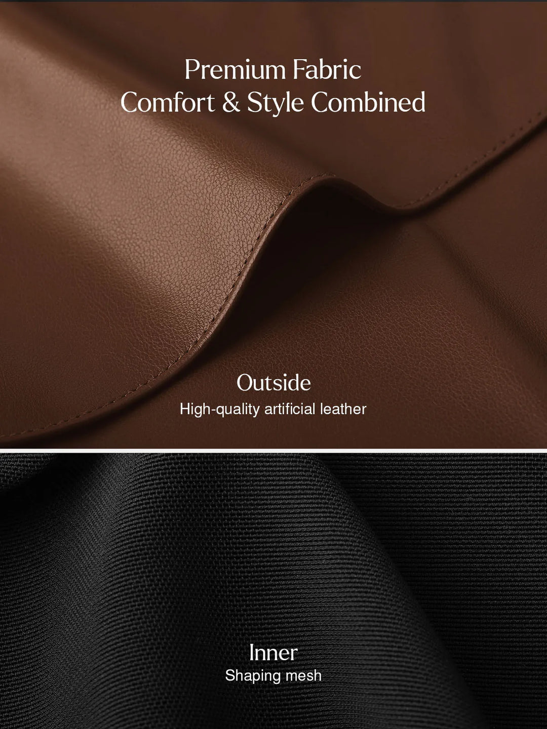 Popilush® Shapewear Faux Leather High-Waisted Skort