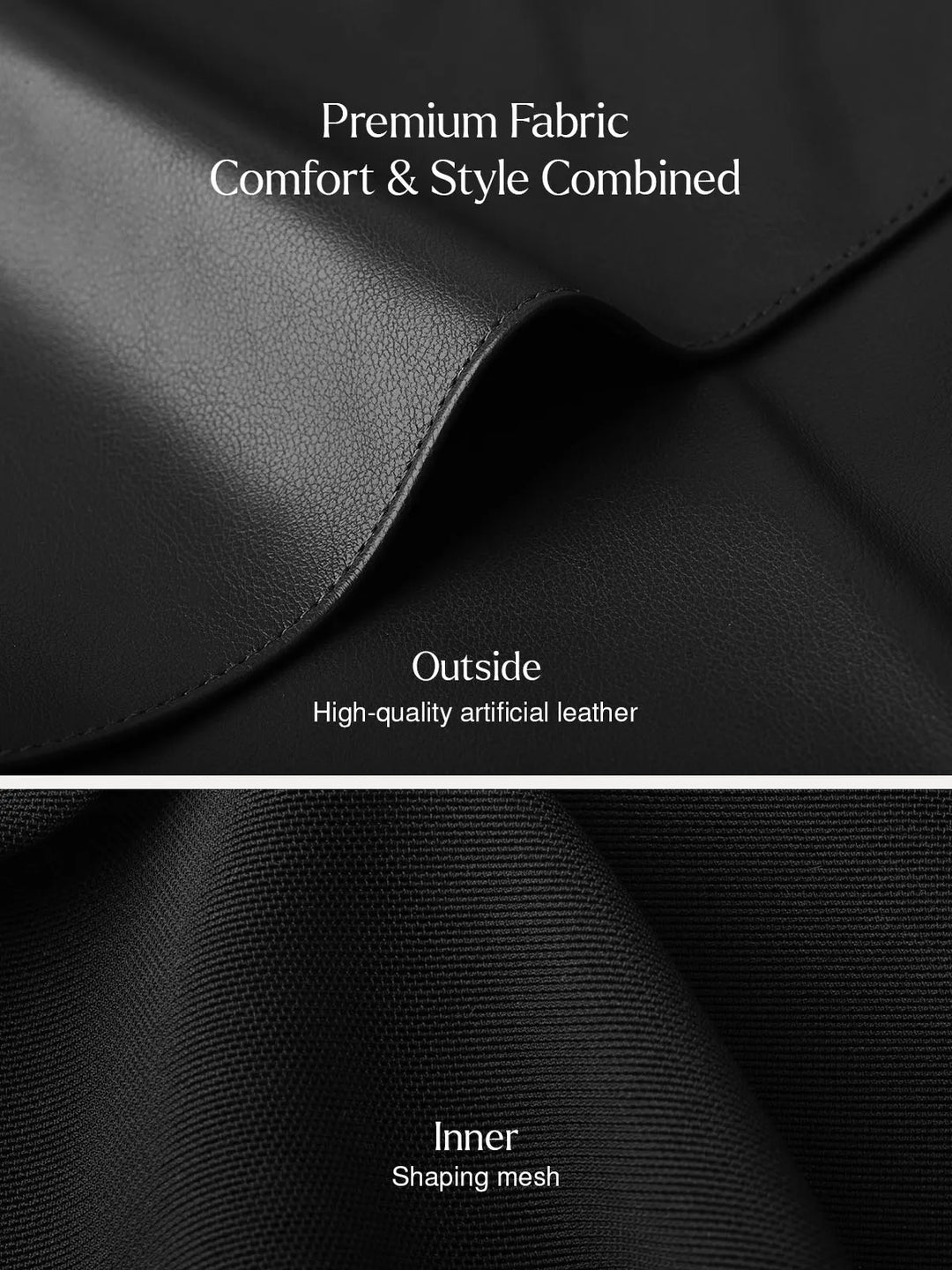 Popilush® Shapewear Faux Leather High-Waisted Skort