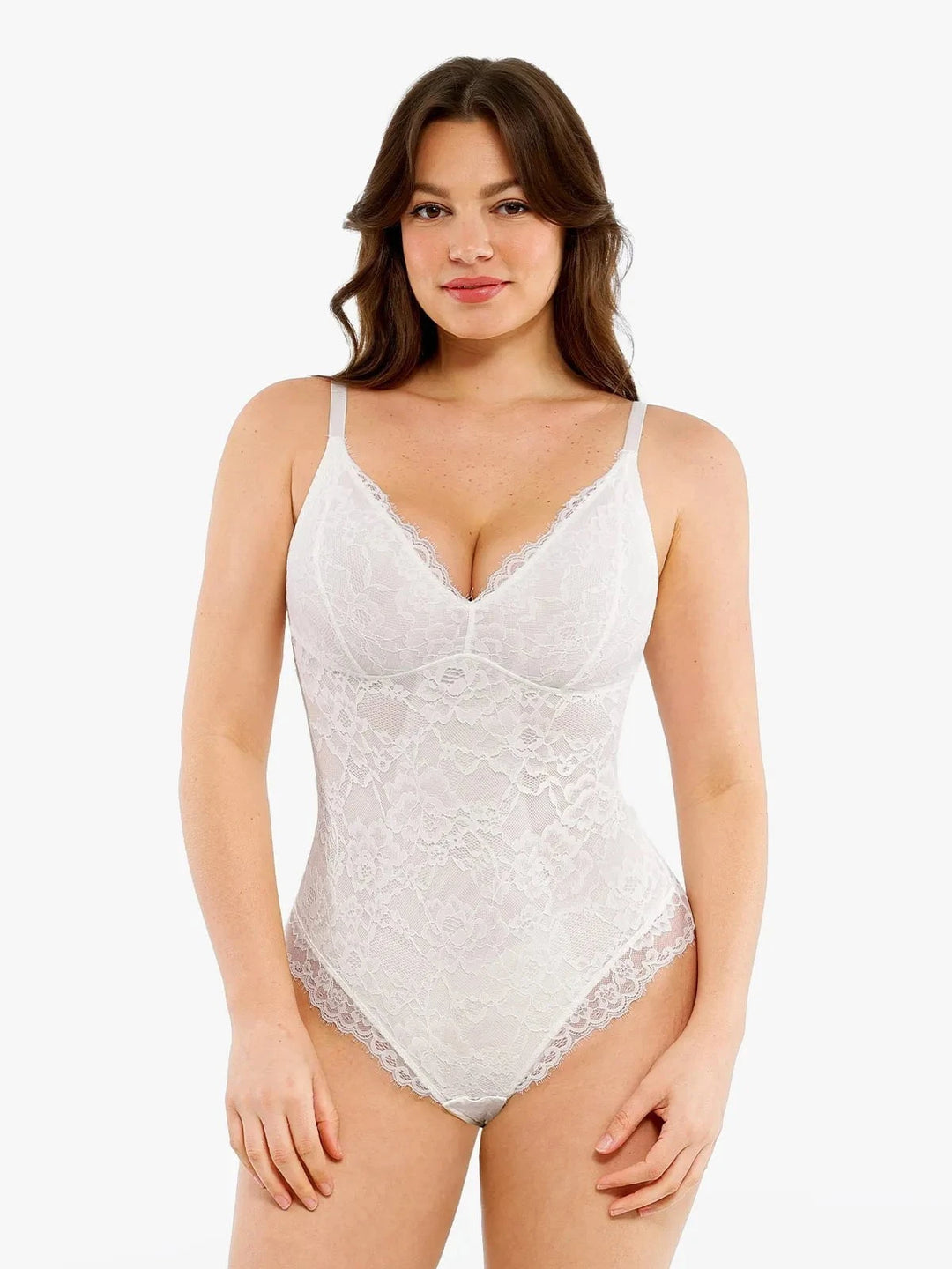 Popilush® Tops Body Shaper Jumpsuit Shapewear Firm Control Smoothing Full Lace Thong Bodysuit
