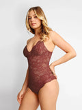 Popilush® Tops Body Shaper Jumpsuit Shapewear Firm Control Smoothing Full Lace Thong Bodysuit