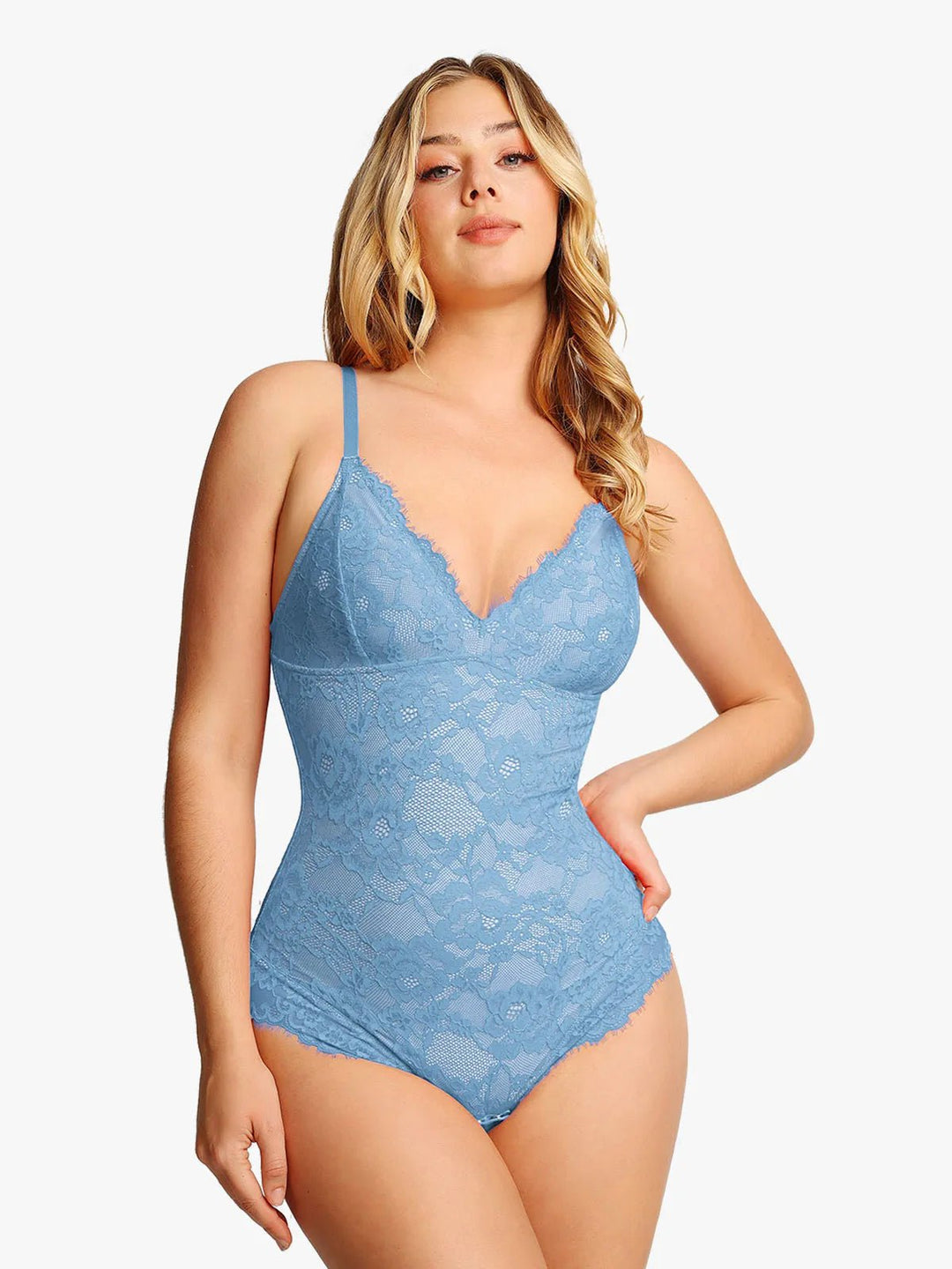 Shapewear Firm Control Smoothing Full Lace Thong Bodysuit – Popilush