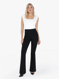 Velvet Wide-Leg Sculpting Trousers