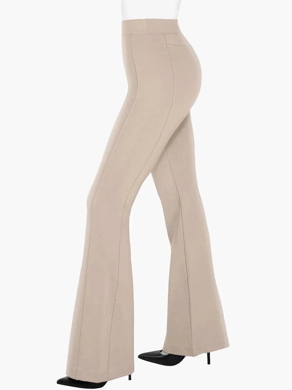 Velvet Wide-Leg Sculpting Trousers