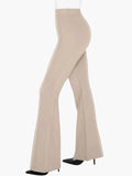 Velvet Wide-Leg Sculpting Trousers
