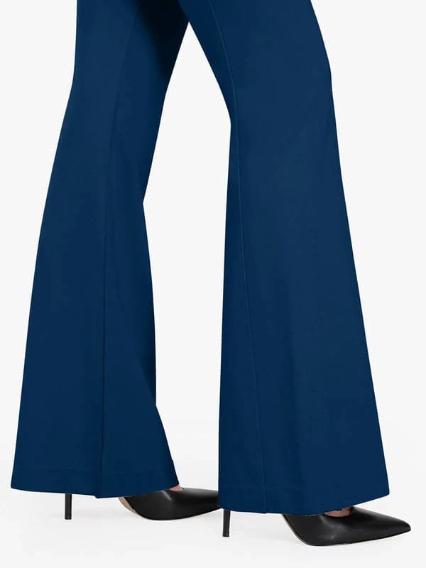 Velvet Wide-Leg Sculpting Trousers