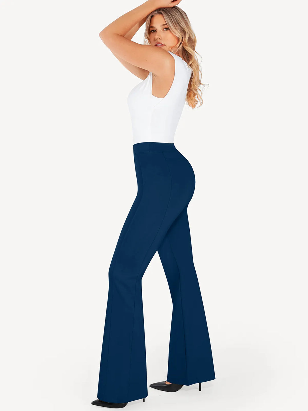 Popilush® Business Casual Pants Shapewear Freedom Tummy Control Flare-Leg Ponte Pants