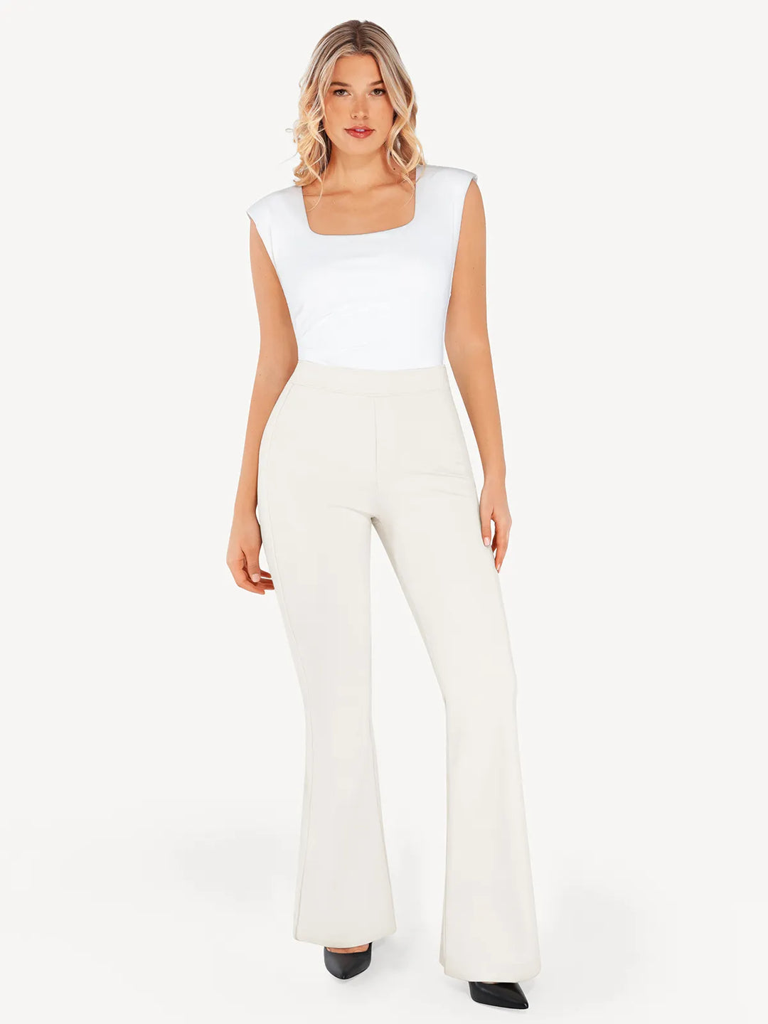 Popilush® Business Casual Pants Shapewear Freedom Tummy Control Flare-Leg Ponte Pants