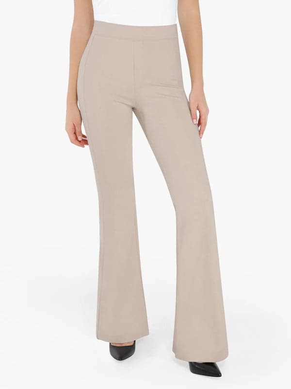 Velvet Wide-Leg Sculpting Trousers