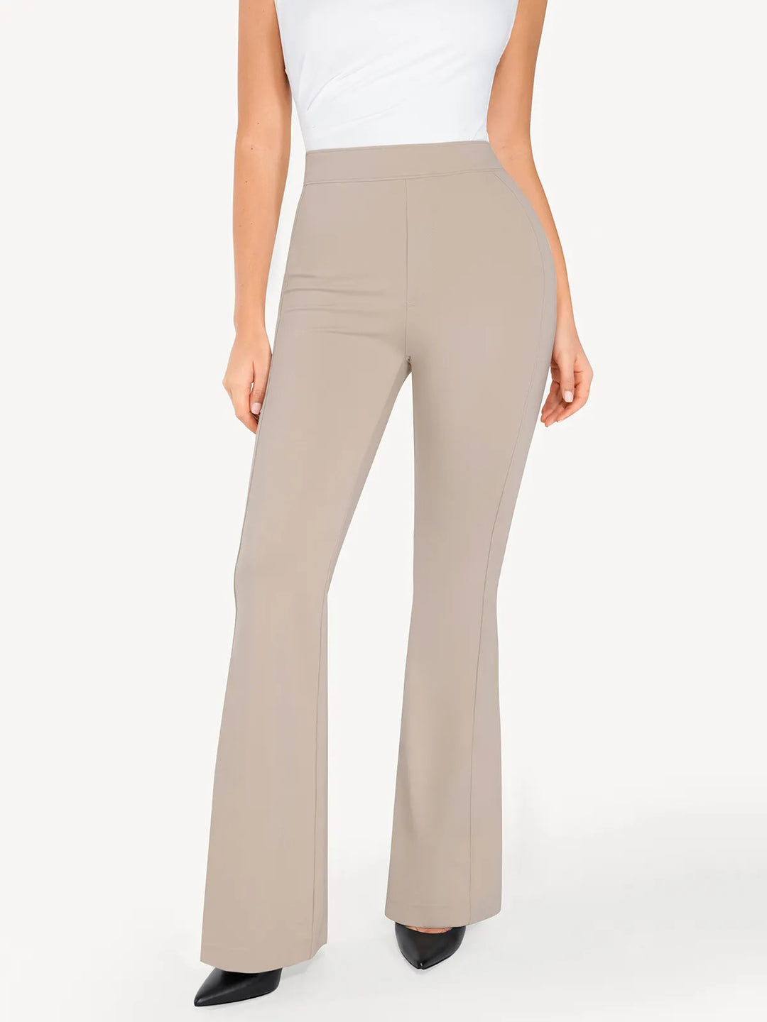 Popilush® Business Casual Pants Light Brown / XS Shapewear Freedom Tummy Control Flare-Leg Ponte Pants