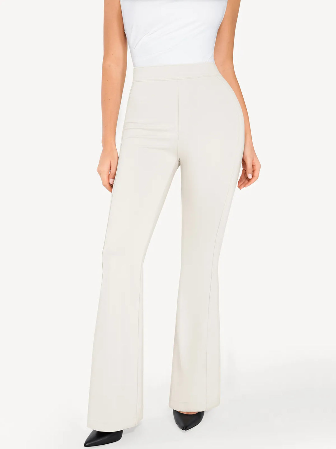 Popilush® Business Casual Pants White / XS Shapewear Freedom Tummy Control Flare-Leg Ponte Pants