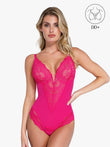 DD+ shapewear bodysuit in hot pink lace by Popilush®, full coverage