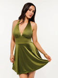 Popilush® Shapewear Halter Fit & Flare Mini Dress