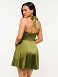 Popilush® Shapewear Halter Fit & Flare Mini Dress