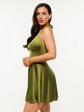 Popilush® Shapewear Halter Fit & Flare Mini Dress