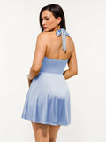 Popilush® Shapewear Halter Fit & Flare Mini Dress