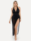 Popilush® Leopard Swimwear Set / Black / XS Shapewear Halter Tummy Control Swimsuit And Cover-Up Set