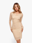 Popilush®'s elegant mini dress with rhinestones