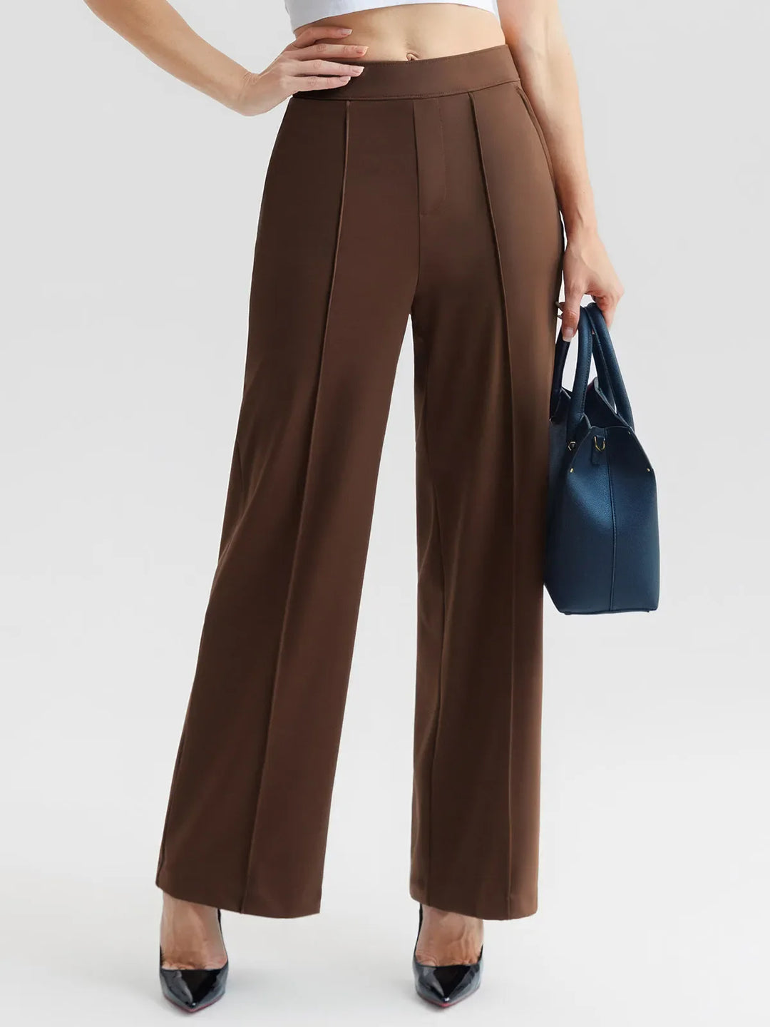Popilush® Shapewear High-Waisted Tummy Control Wide Leg Pants(draft)