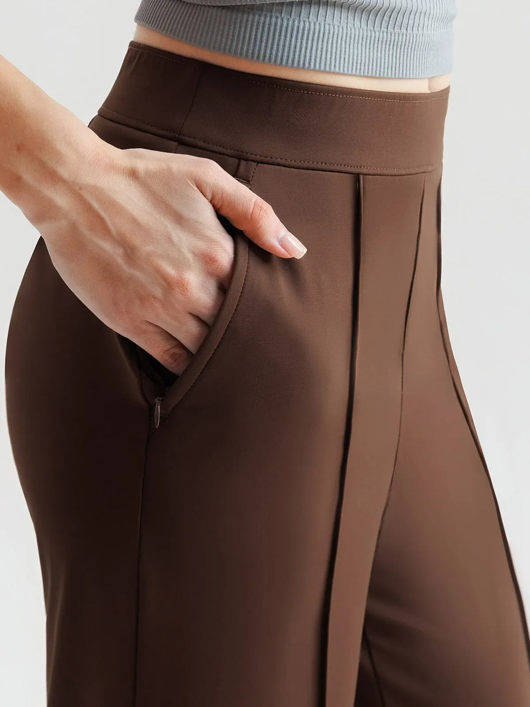 Popilush® Shapewear High-Waisted Tummy Control Wide Leg Pants(draft)