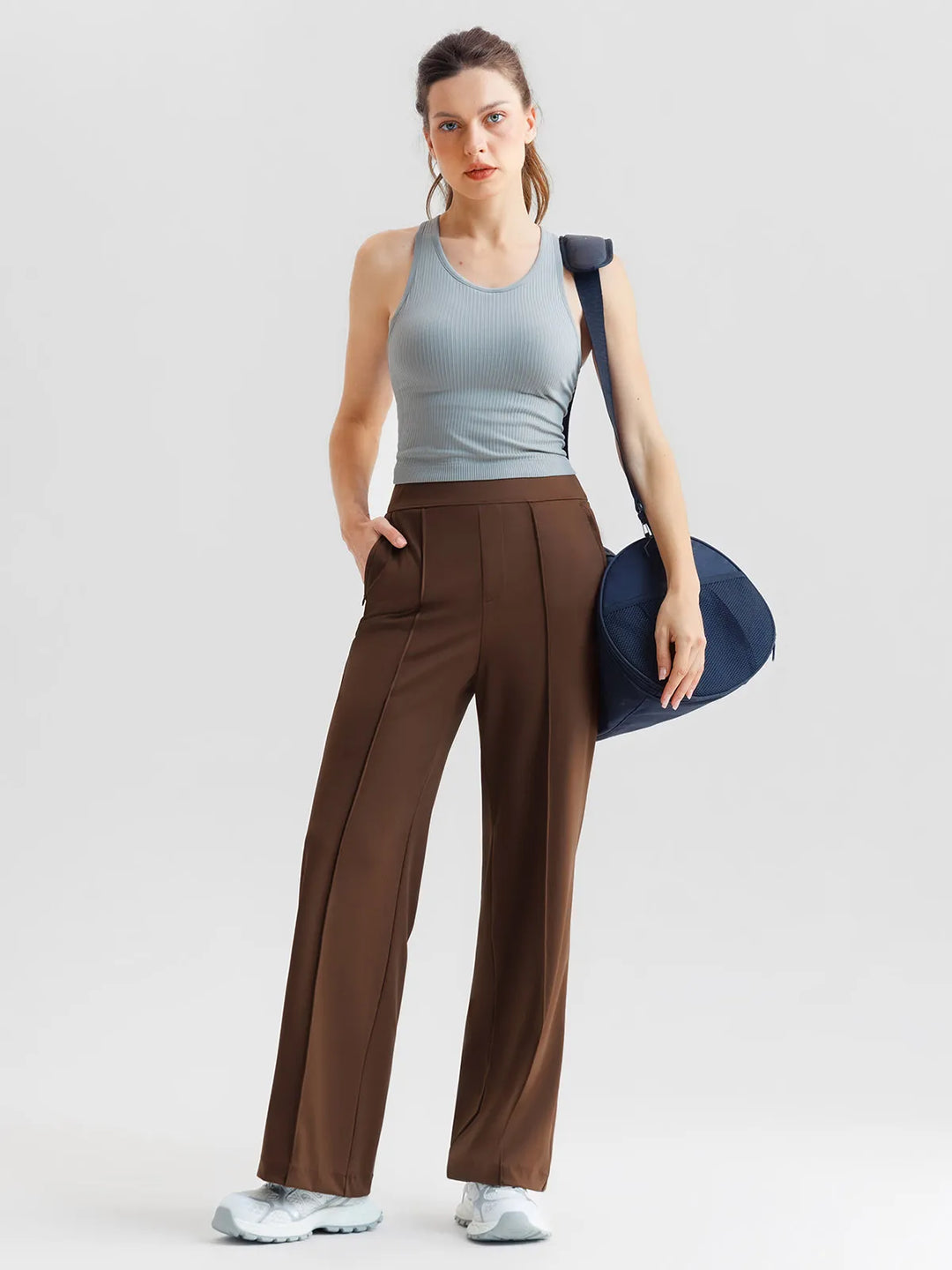 Popilush® Shapewear High-Waisted Tummy Control Wide Leg Pants(draft)