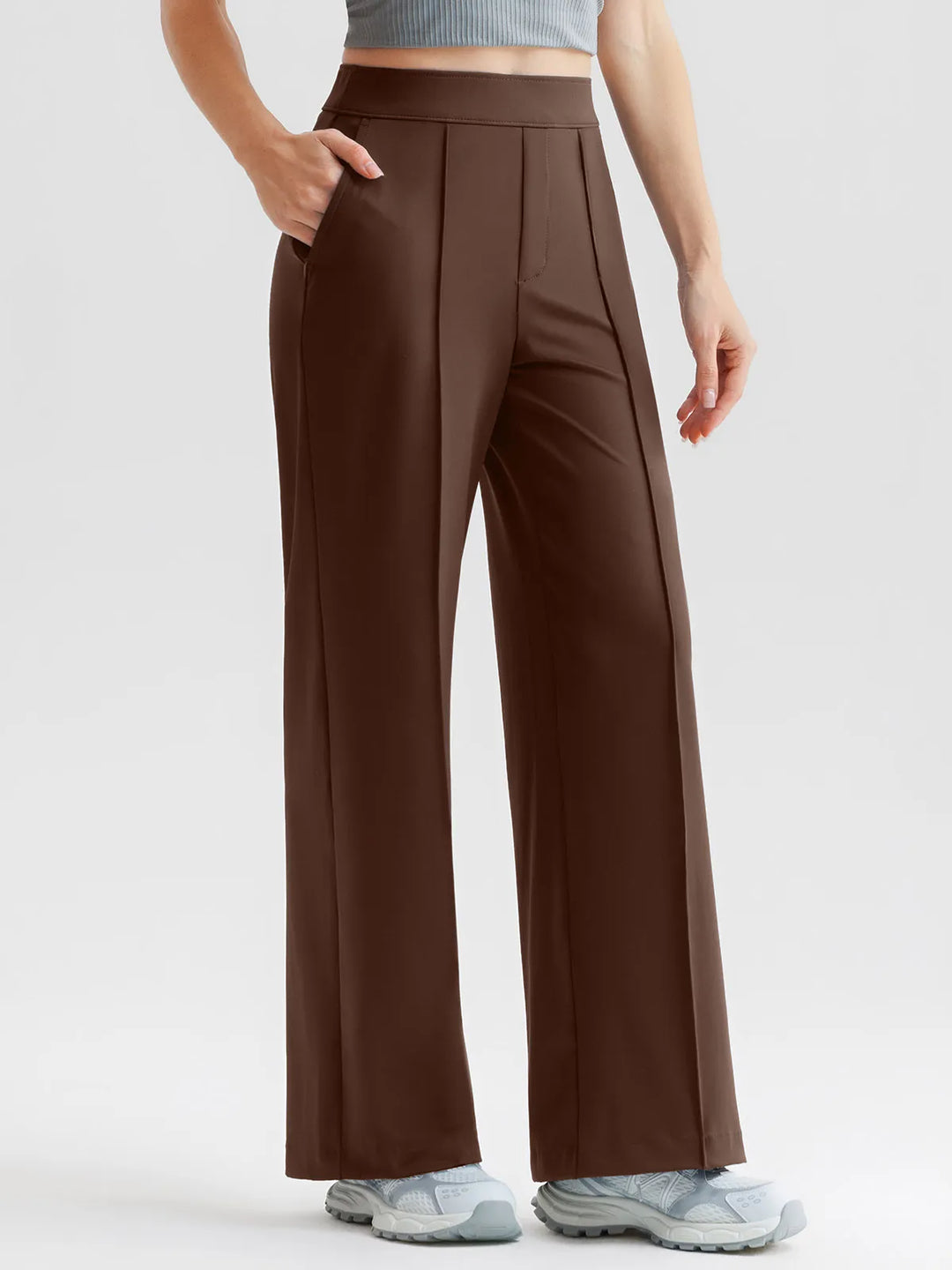 Popilush® Shapewear High-Waisted Tummy Control Wide Leg Pants(draft)