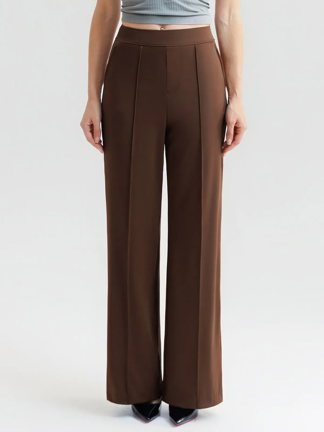 Popilush® Shapewear High-Waisted Tummy Control Wide Leg Pants(draft)