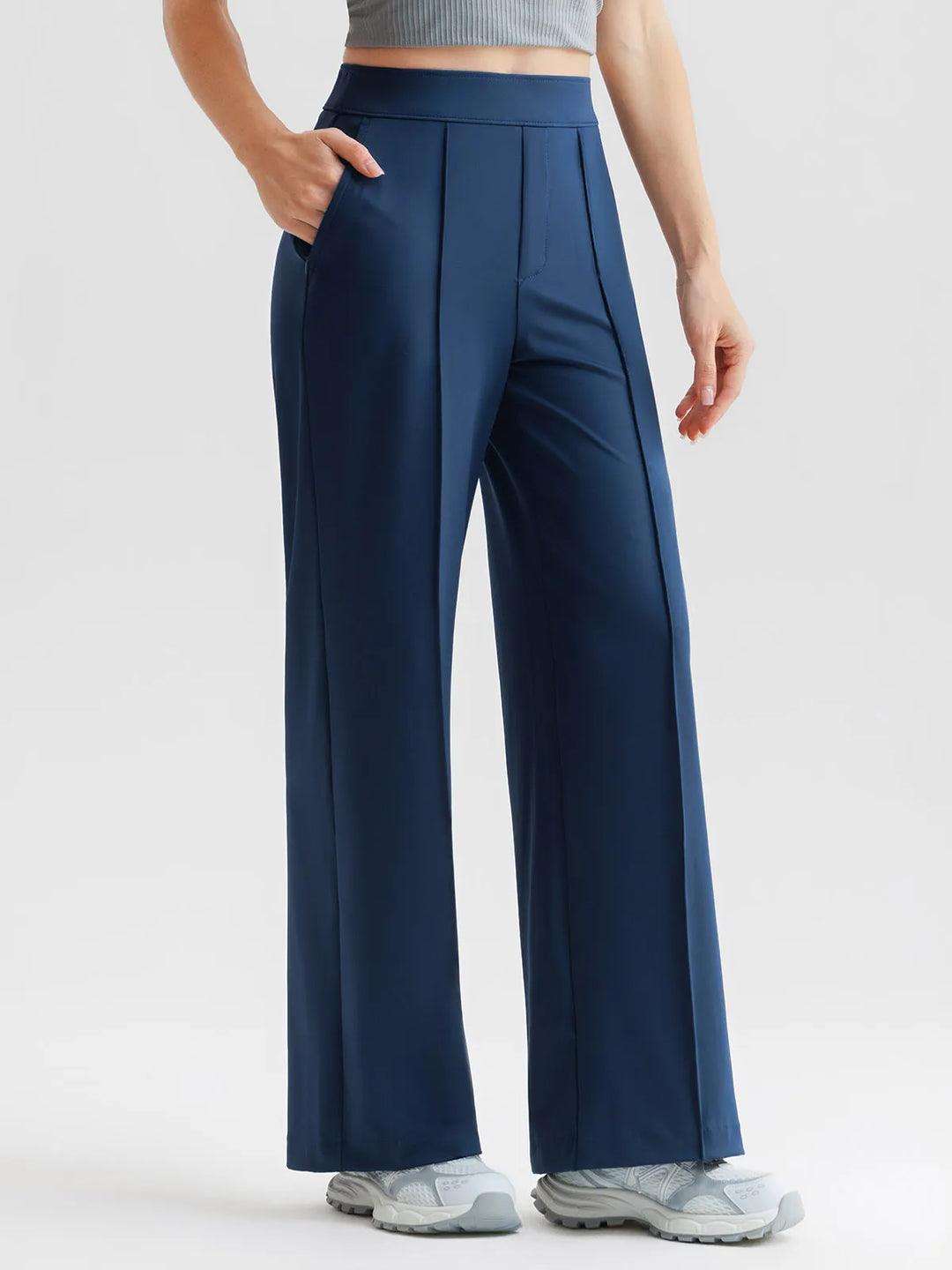 Popilush® Shapewear High-Waisted Tummy Control Wide Leg Pants(draft)