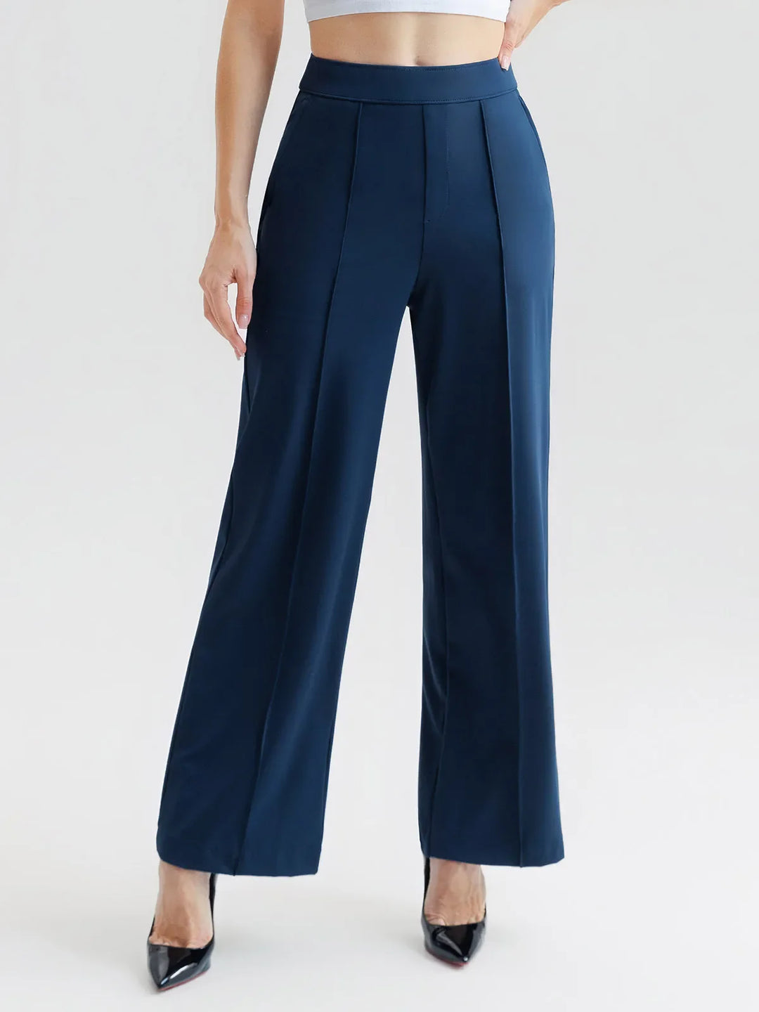 Popilush® Shapewear High-Waisted Tummy Control Wide Leg Pants(draft)