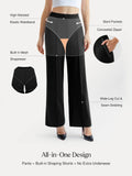 Popilush® Shapewear High-Waisted Tummy Control Wide Leg Pants(draft)