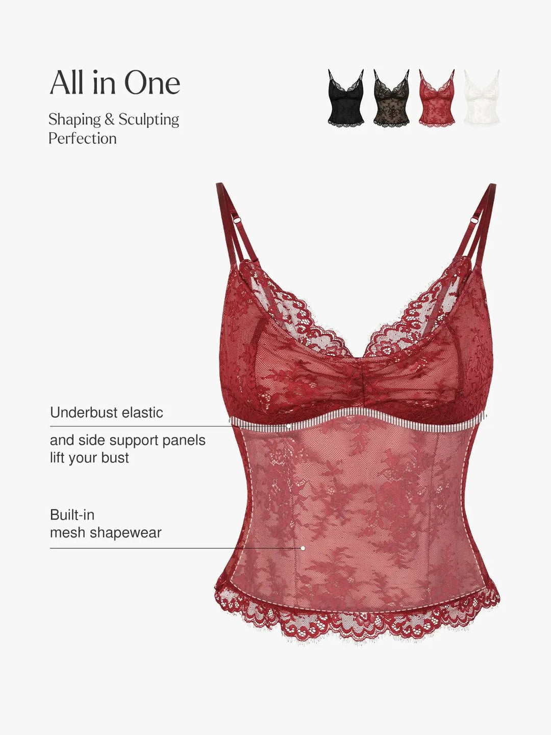 Shapewear Lace Contouring Camisole – Popilush