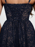 Popilush® Shapewear Lace Corset A-Line Maxi Dress