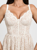 Popilush® Shapewear Lace Corset A-Line Maxi Dress