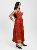 Popilush® Shapewear Lace Corset A-Line Maxi Dress