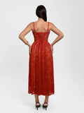 Popilush® Shapewear Lace Corset A-Line Maxi Dress