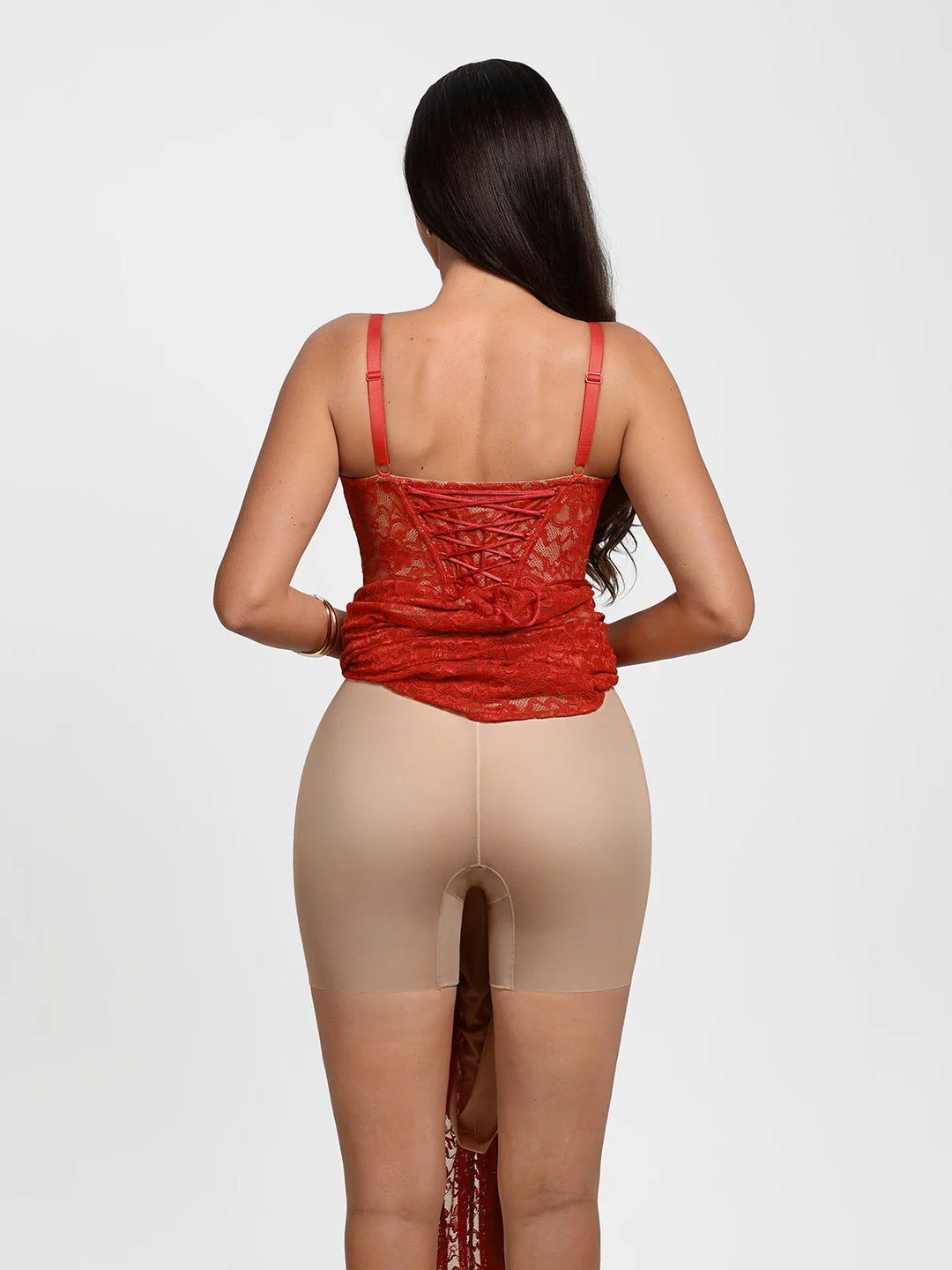 Popilush® Shapewear Lace Corset A-Line Maxi Dress