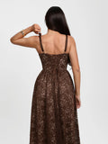Popilush® Shapewear Lace Corset A-Line Maxi Dress