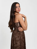 Popilush® Shapewear Lace Corset A-Line Maxi Dress