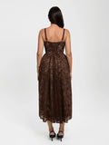 Popilush® Shapewear Lace Corset A-Line Maxi Dress