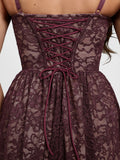 Popilush® Shapewear Lace Corset A-Line Maxi Dress