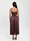 Popilush® Shapewear Lace Corset A-Line Maxi Dress